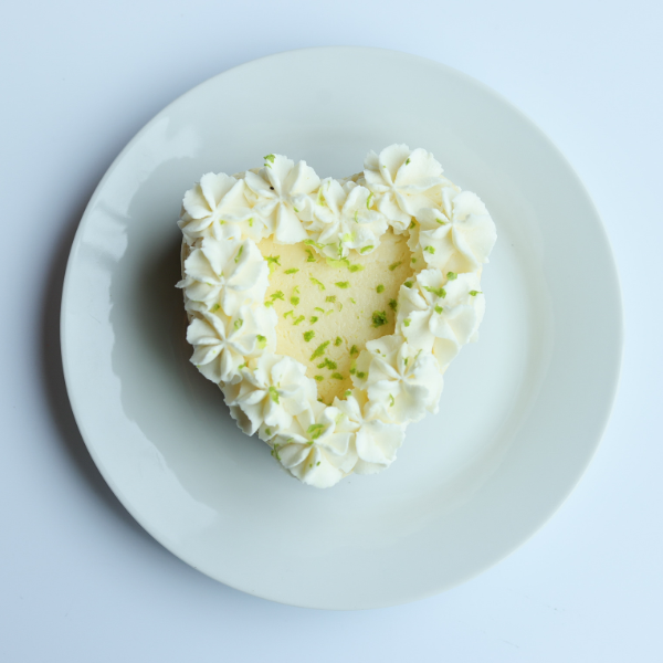 Key Lime Mini Heart Cheesecake