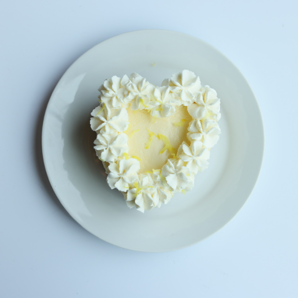 Lemon Mini Heart Cheesecake