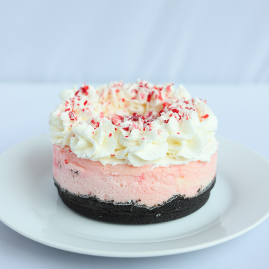 Seasonal White Chocolate Peppermint Mini Cheesecake