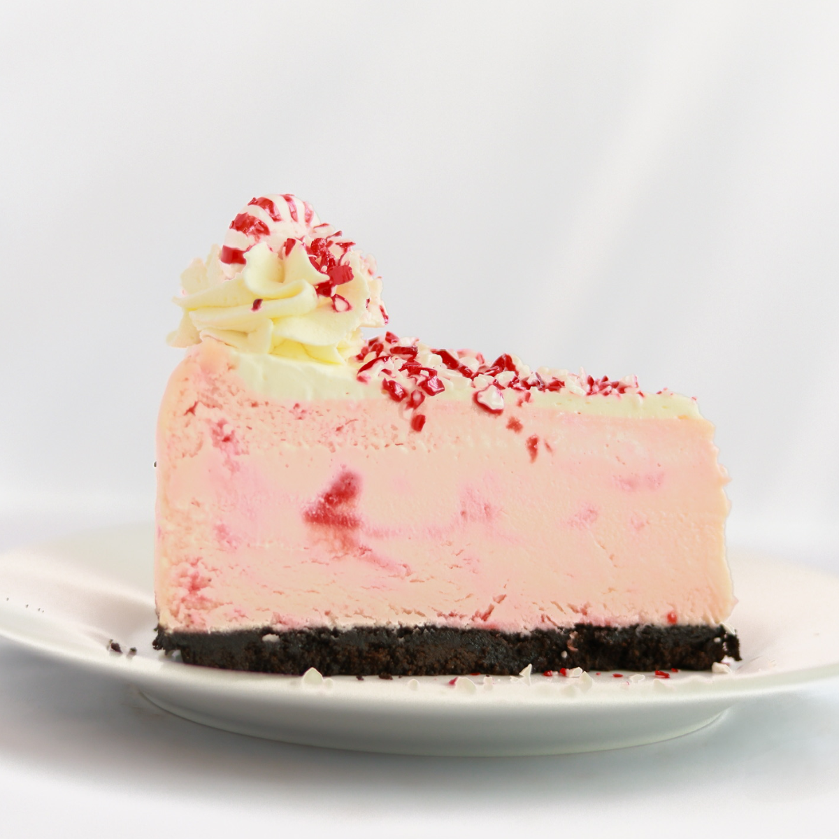 Seasonal White Chocolate Peppermint Cheesecake - Single Slice