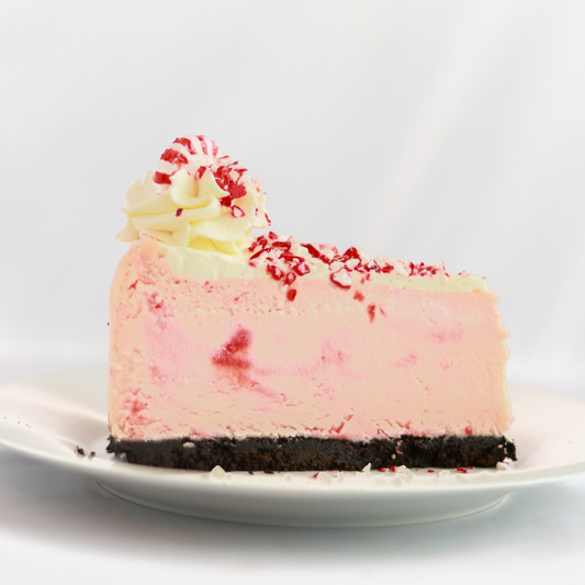 Seasonal White Chocolate Peppermint Cheesecake - Single Slice