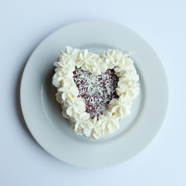 White Chocolate Raspberry Mini Heart Cheesecake