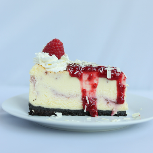 White Chocolate Raspberry Cheesecake - Single Slice